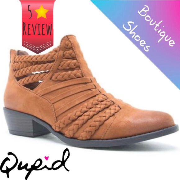 Qupid Shoes - "Sochi” Mesh Cutout Fall Booties
